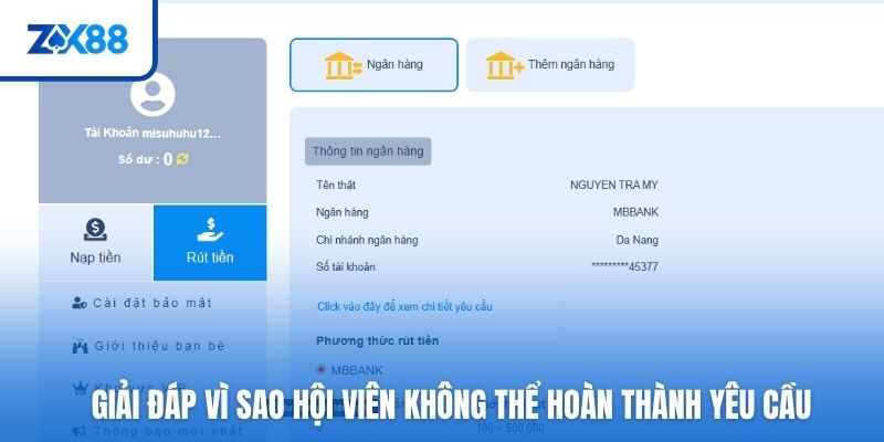 Giải đáp vì sao hội viên không thể hoàn thành yêu cầu